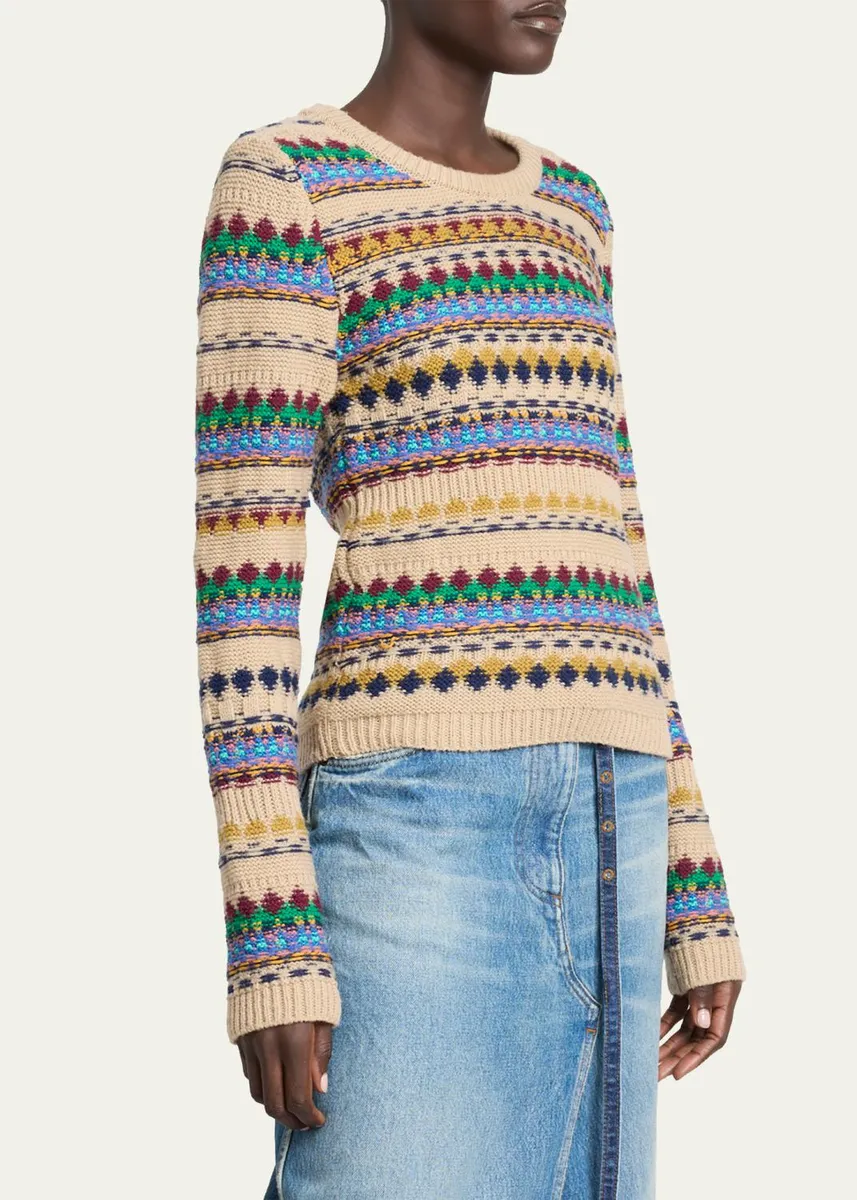 Dries Van Noten Tedd Fair Isle Crewneck Sweater | Thumbnail 4