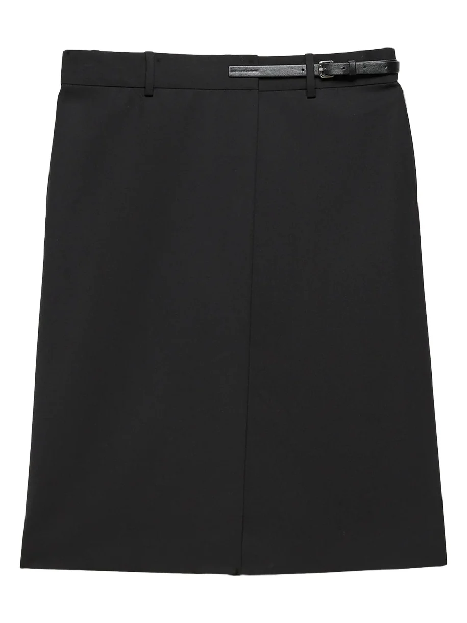 Helmut Lang Belted Asymmetric Skirt