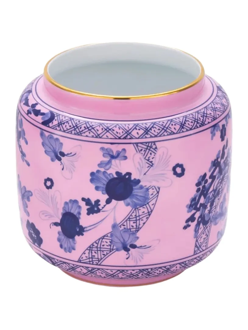 Floral Porcelain Round Vase Floral Porcelain Round Vase