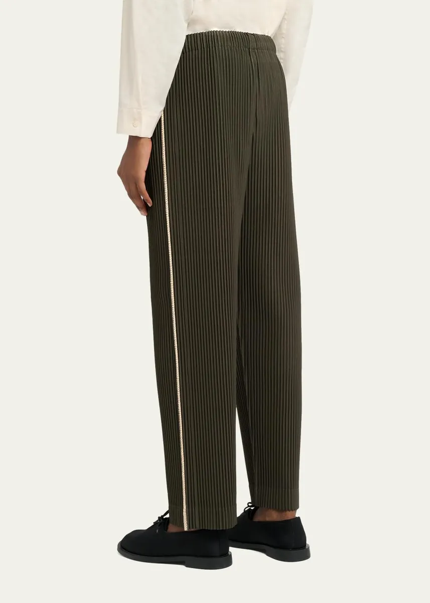 Homme Plissé Issey Miyake Men's Pleated Straight Leg Pull-On Pants | Thumbnail 3 Homme Plissé Issey Miyake Men's Pleated Straight Leg Pull-On Pants | Thumbnail 3