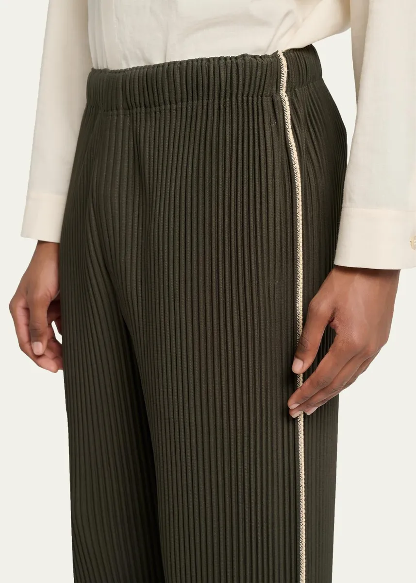 Homme Plissé Issey Miyake Men's Pleated Straight Leg Pull-On Pants | Thumbnail 5 Homme Plissé Issey Miyake Men's Pleated Straight Leg Pull-On Pants | Thumbnail 5