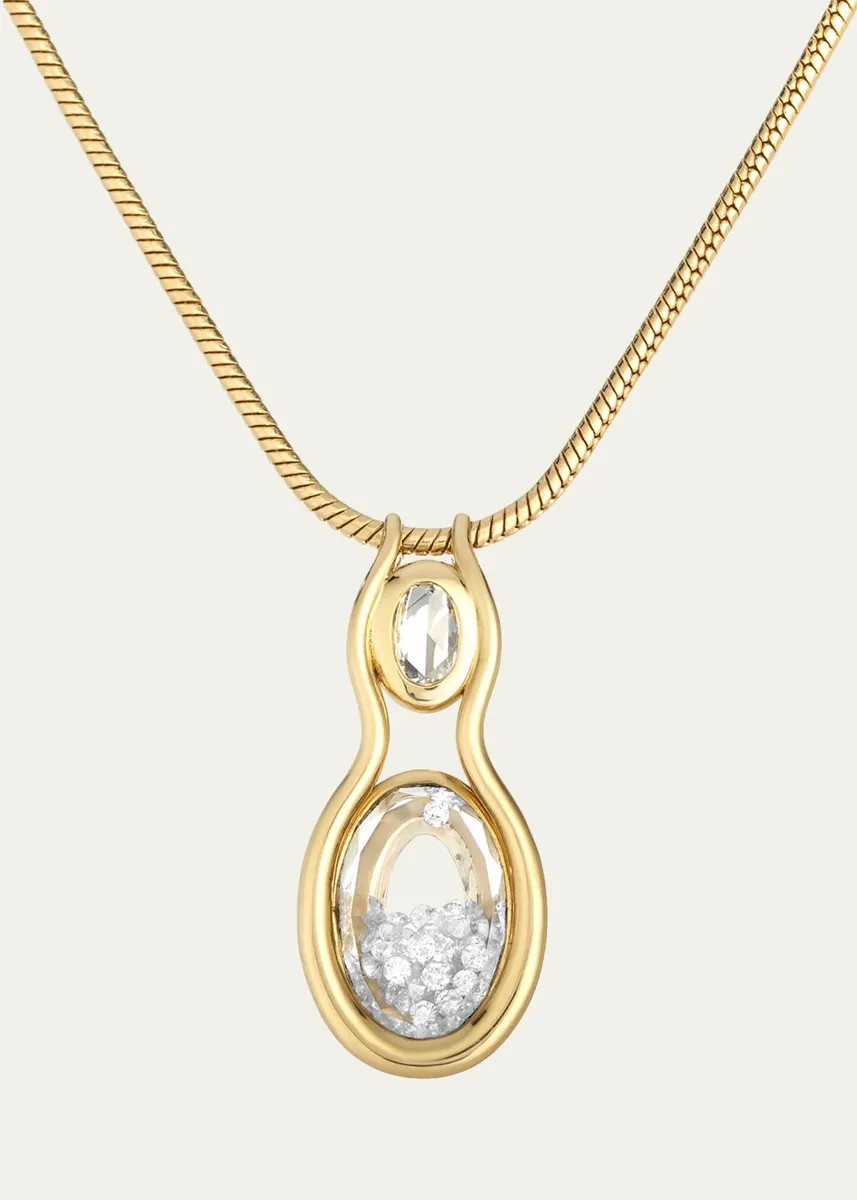 MORITZ GLIK 18K Yellow Gold Kaleidoscope Shaker Rastro Necklace with Diamonds | Thumbnail 3