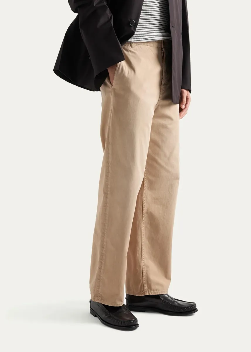 Prada Men's Garment-Dyed Cotton Gabardine Pants | Thumbnail 4 Prada Men's Garment-Dyed Cotton Gabardine Pants | Thumbnail 4