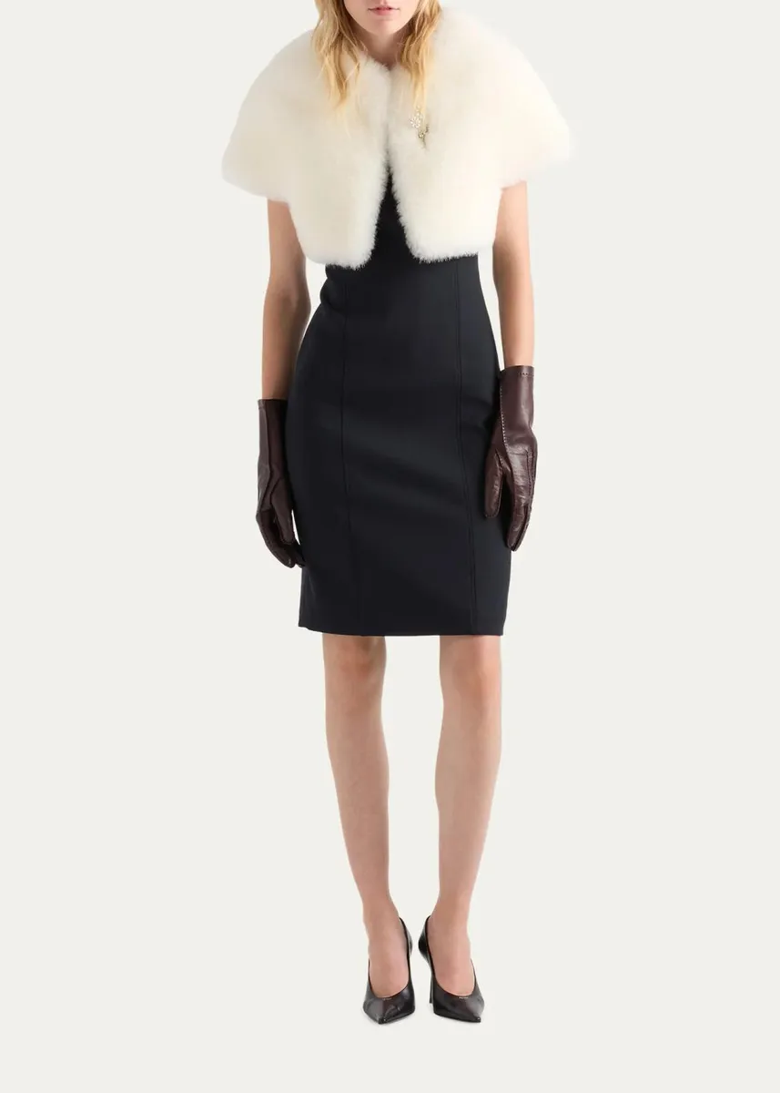 Prada Sleeveless Wool Crepe Sheath Dress | Thumbnail 2 Prada Sleeveless Wool Crepe Sheath Dress | Thumbnail 2