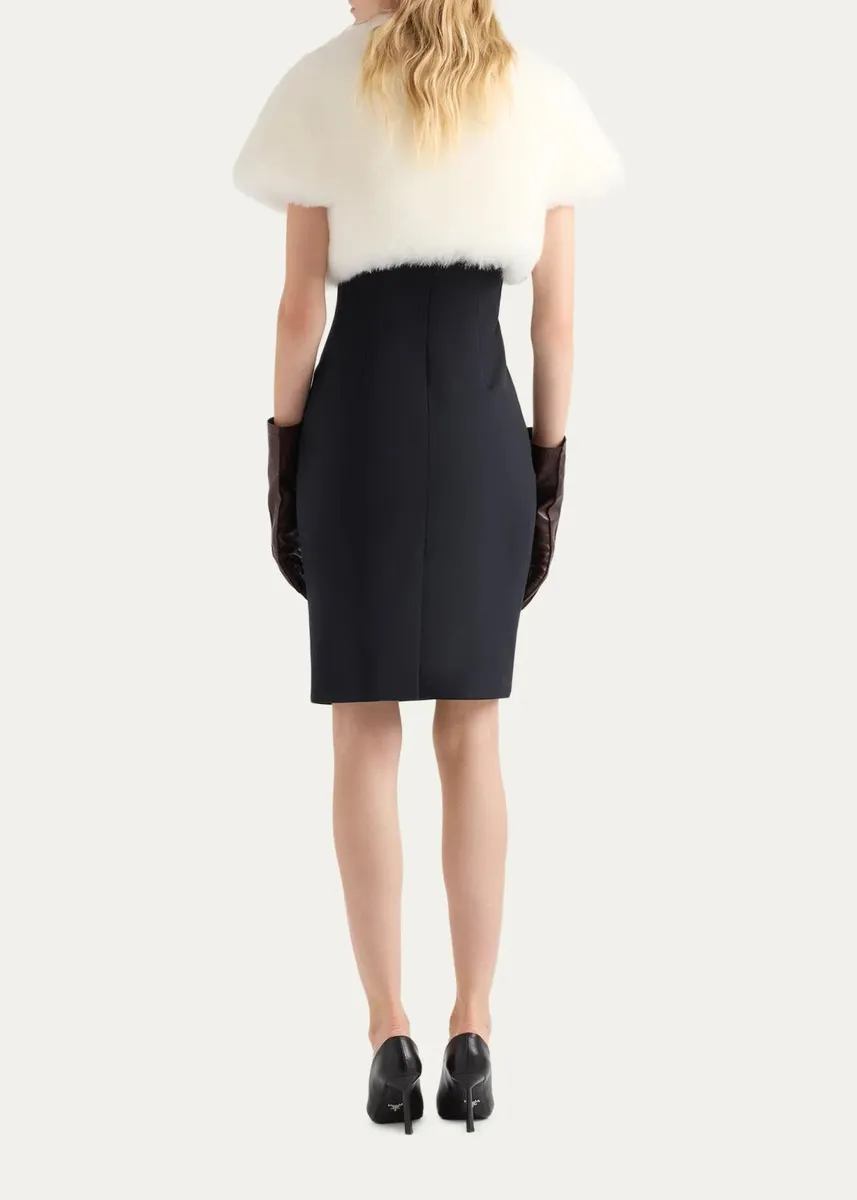Prada Sleeveless Wool Crepe Sheath Dress | Thumbnail 3 Prada Sleeveless Wool Crepe Sheath Dress | Thumbnail 3