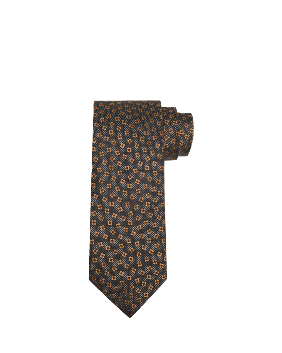 Zegna Men's Micro-Dot Floral Silk Tie | Thumbnail 2 Zegna Men's Micro-Dot Floral Silk Tie | Thumbnail 2