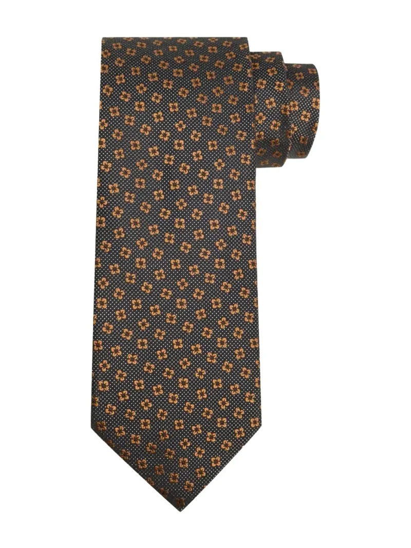 Zegna Men's Micro-Dot Floral Silk Tie