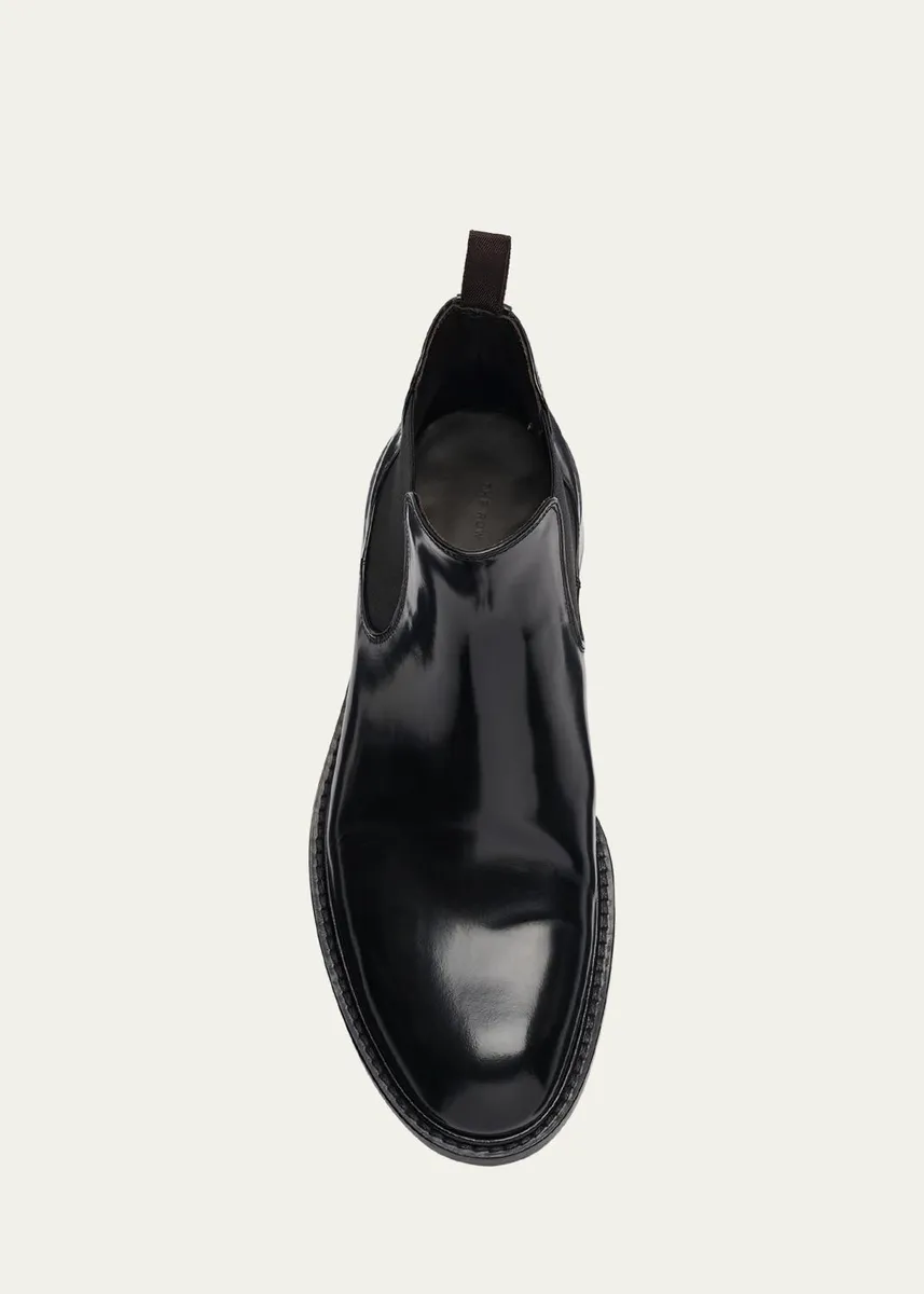 The Row Men's Gable Brushed Leather Chelsea Boots | Thumbnail 3 The Row Men's Gable Brushed Leather Chelsea Boots | Thumbnail 3