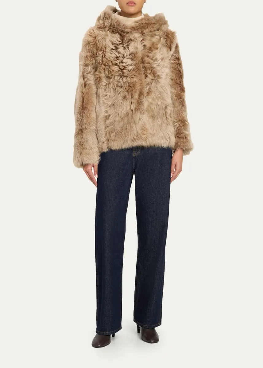 Yves Salomon Lamb Shearling Hooded Jacket | Thumbnail 2 Yves Salomon Lamb Shearling Hooded Jacket | Thumbnail 2
