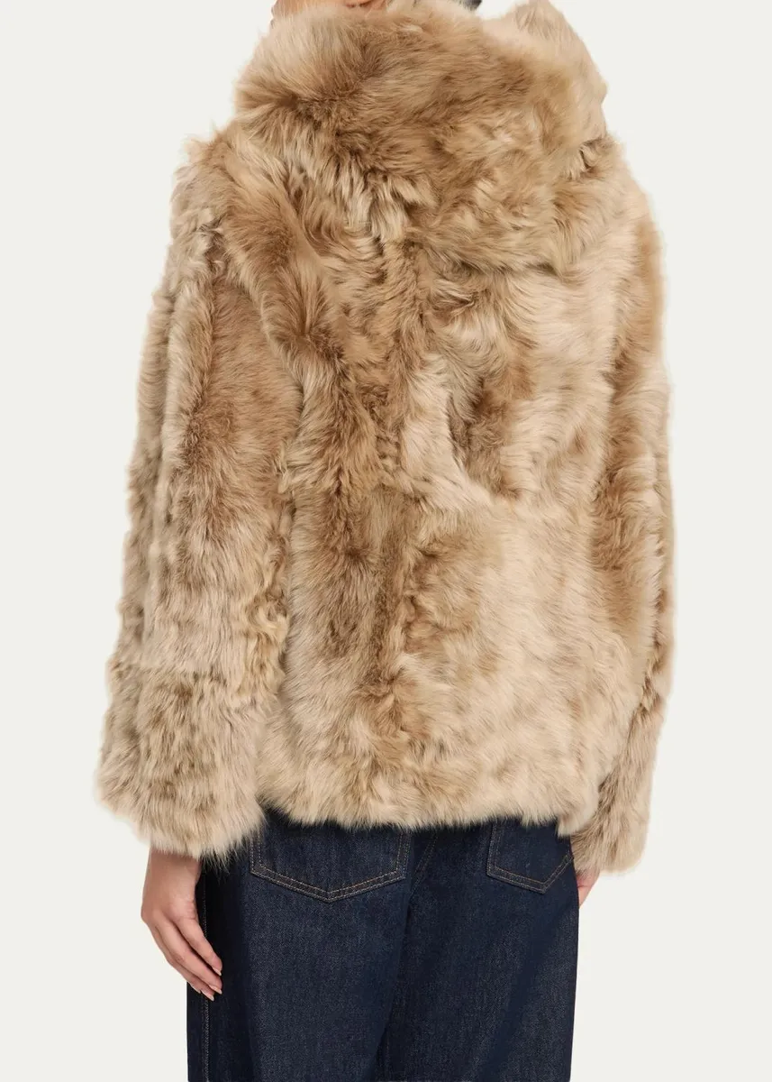 Yves Salomon Lamb Shearling Hooded Jacket | Thumbnail 3 Yves Salomon Lamb Shearling Hooded Jacket | Thumbnail 3