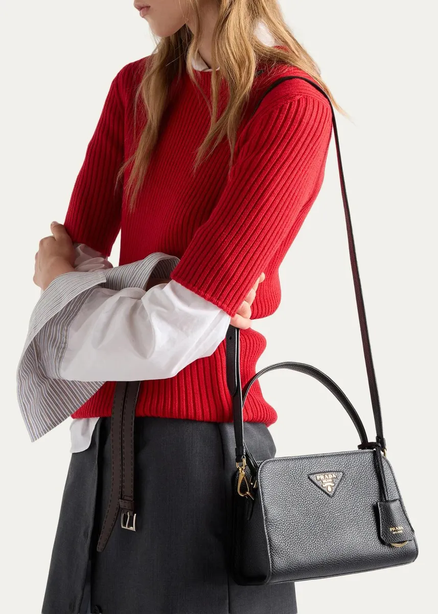 Prada Mini Leather Top-Handle Bag | Thumbnail 2 Prada Mini Leather Top-Handle Bag | Thumbnail 2