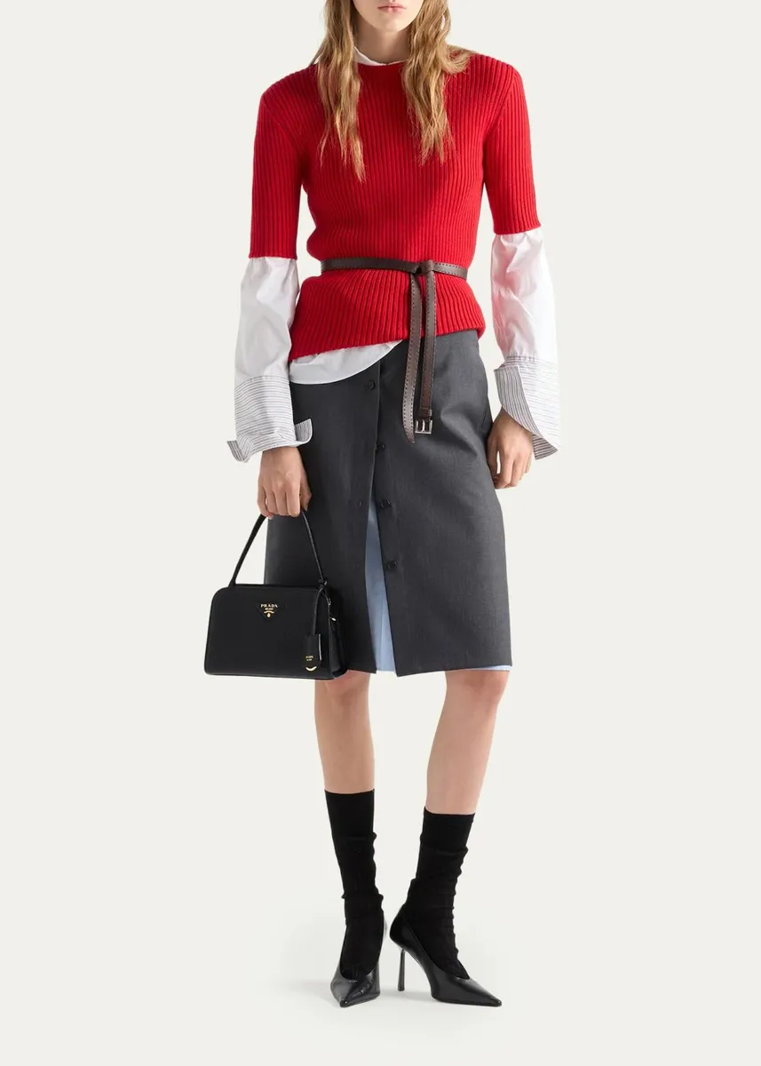 Prada Mini Leather Top-Handle Bag | Thumbnail 4 Prada Mini Leather Top-Handle Bag | Thumbnail 4