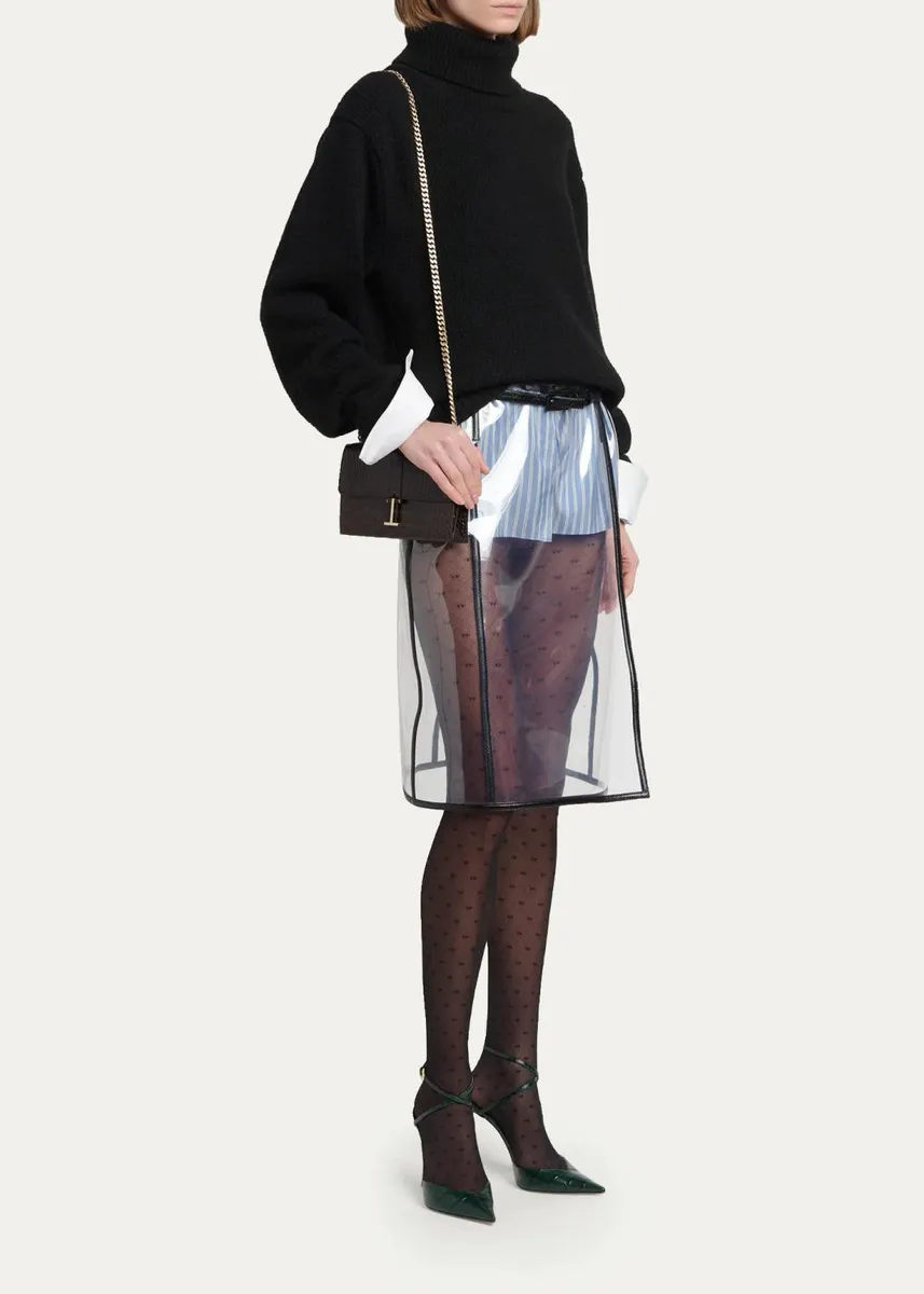 Tom Ford Small Croc-Embossed Leather Clutch Bag | Thumbnail 5