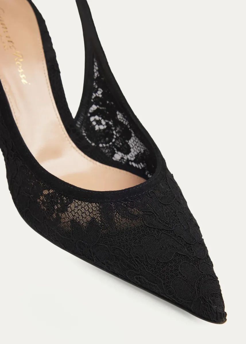 Gianvito Rossi 70mm Floral Lace Slingback Pumps | Thumbnail 5 Gianvito Rossi 70mm Floral Lace Slingback Pumps | Thumbnail 5