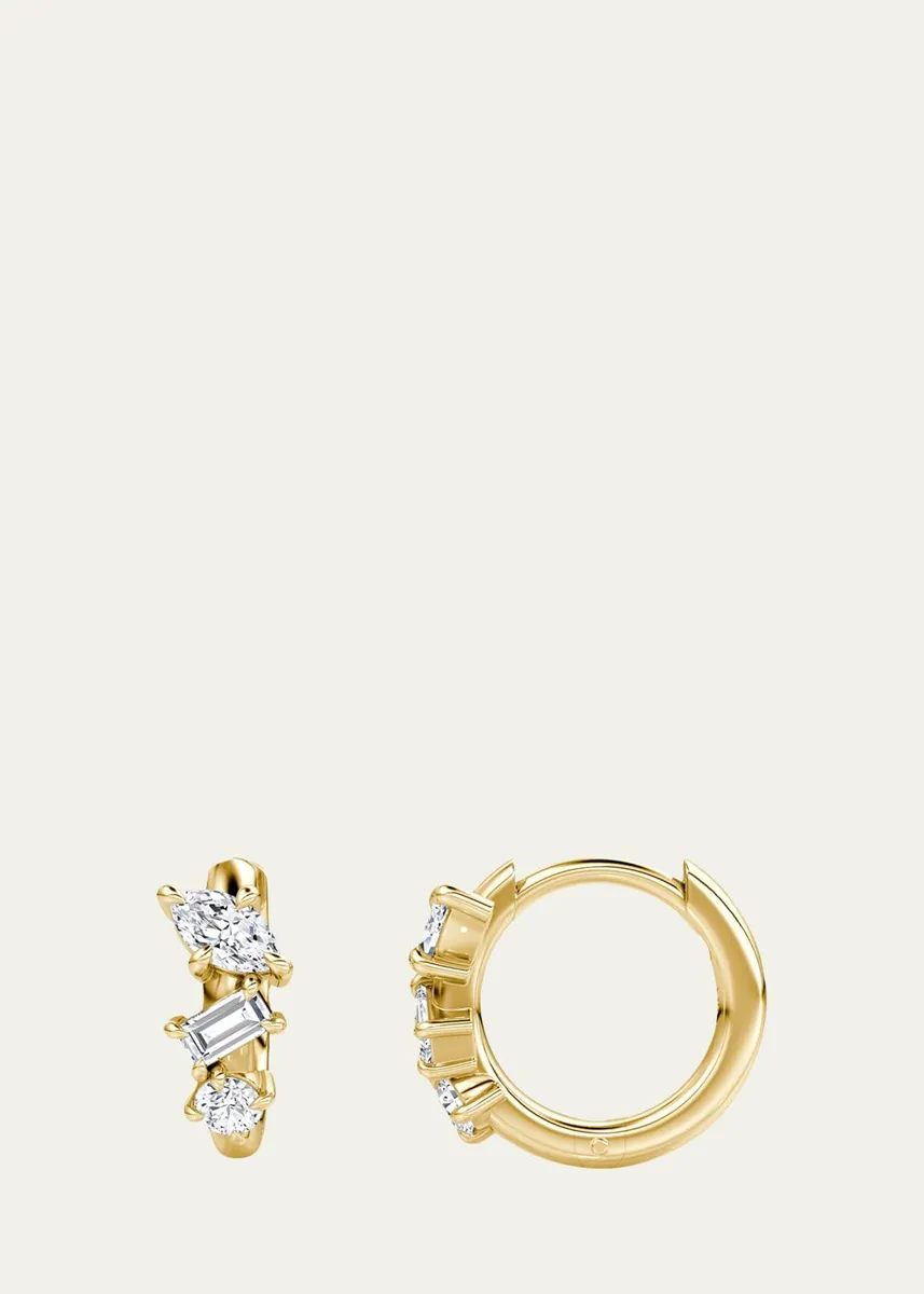 VRAI 14K Yellow Gold Lab-Grown Diamond Orion Huggie Earrings | Thumbnail 2 VRAI 14K Yellow Gold Lab-Grown Diamond Orion Huggie Earrings | Thumbnail 2