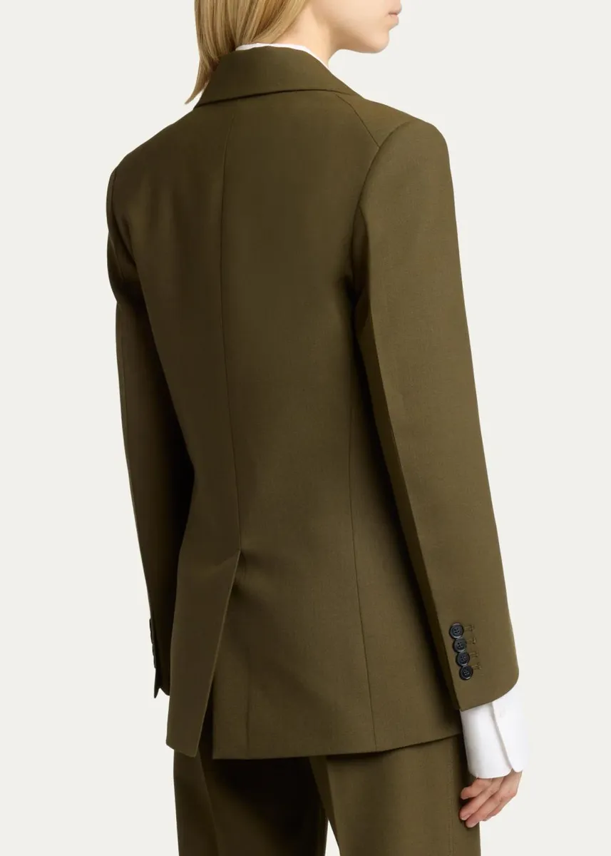 Victoria Beckham Katherine Patch Pocket Wool Single-Breasted Jacket | Thumbnail 3 Victoria Beckham Katherine Patch Pocket Wool Single-Breasted Jacket | Thumbnail 3