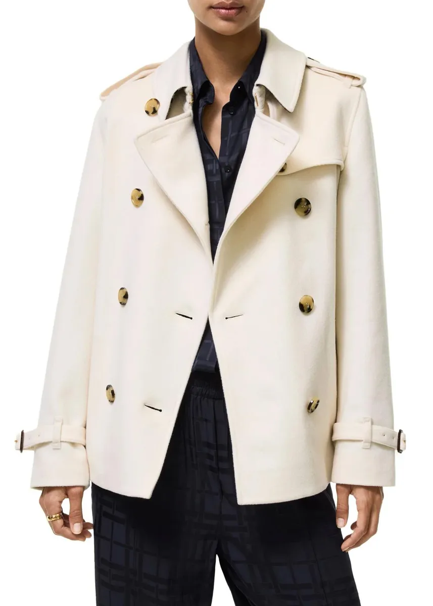 Burberry Kensington Belted Cashmere Short Trench Jacket | Thumbnail 3