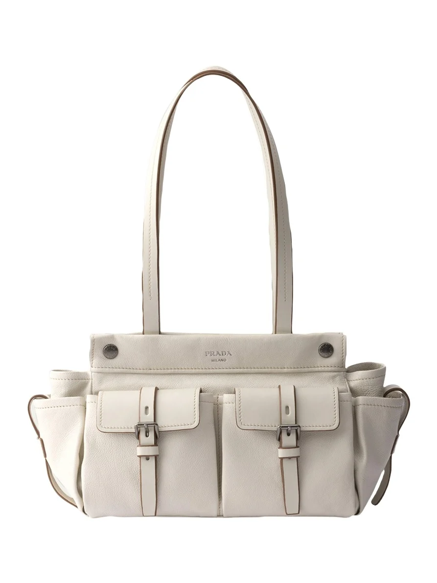 Prada Route Medium Leather Tote Bag