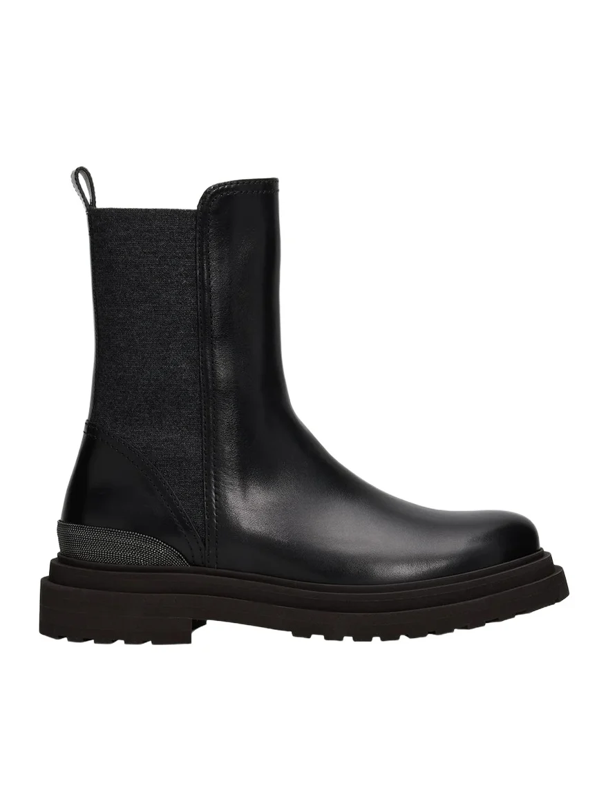 Brunello Cucinelli Leather Chelsea Boots