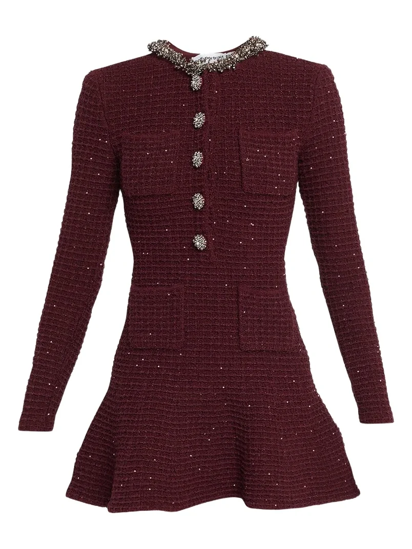Metallic Boucle-Knit Mini Dress Metallic Boucle-Knit Mini Dress