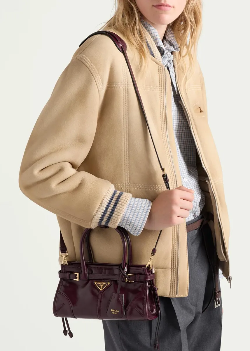 Prada Bonnie Mini Leather Top-Handle Bag | Thumbnail 2 Prada Bonnie Mini Leather Top-Handle Bag | Thumbnail 2