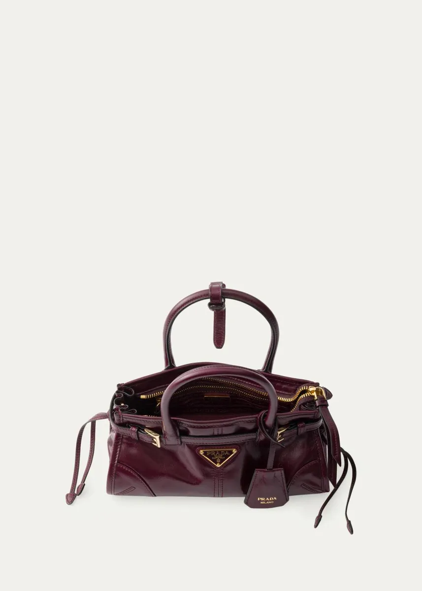 Prada Bonnie Mini Leather Top-Handle Bag | Thumbnail 4 Prada Bonnie Mini Leather Top-Handle Bag | Thumbnail 4