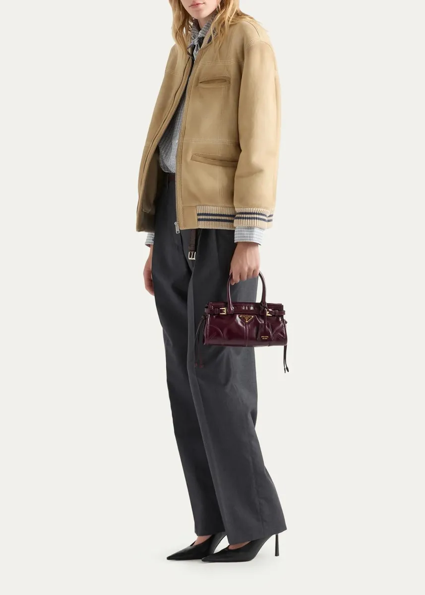 Prada Bonnie Mini Leather Top-Handle Bag | Thumbnail 5 Prada Bonnie Mini Leather Top-Handle Bag | Thumbnail 5