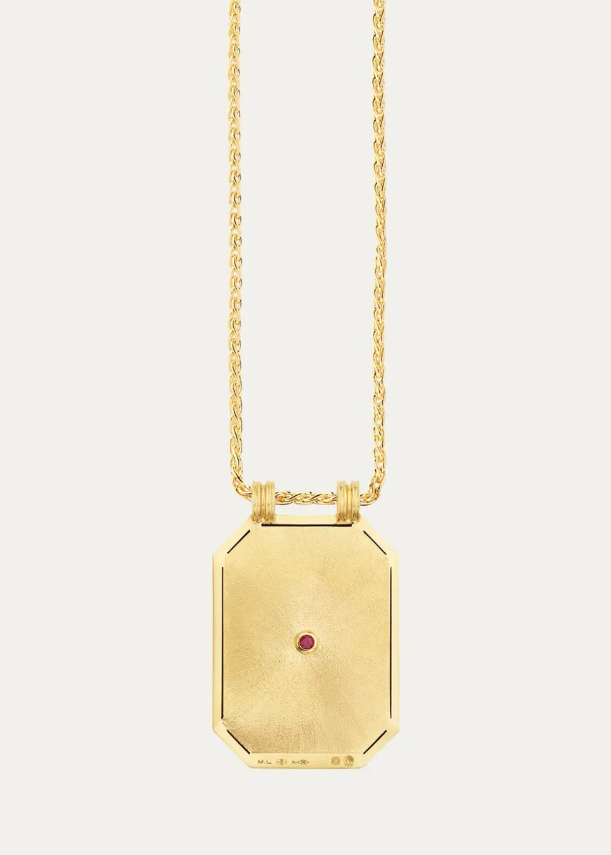 Marie Lichtenberg Love 18K Yellow Gold & Ruby Pendant Necklace/17" | Thumbnail 5