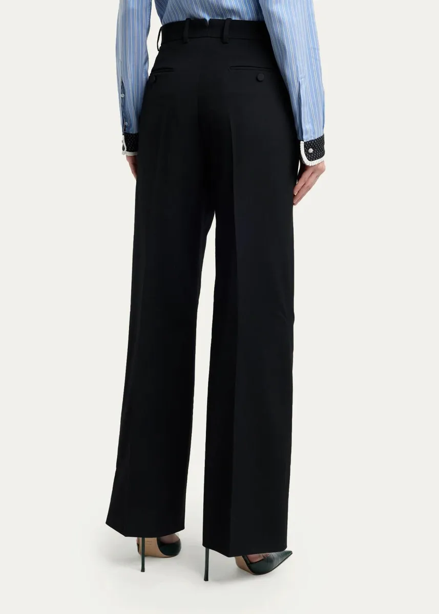 Tom Ford Wool Grain De Poudre Slanted Straight-Leg Pants | Thumbnail 3 Tom Ford Wool Grain De Poudre Slanted Straight-Leg Pants | Thumbnail 3