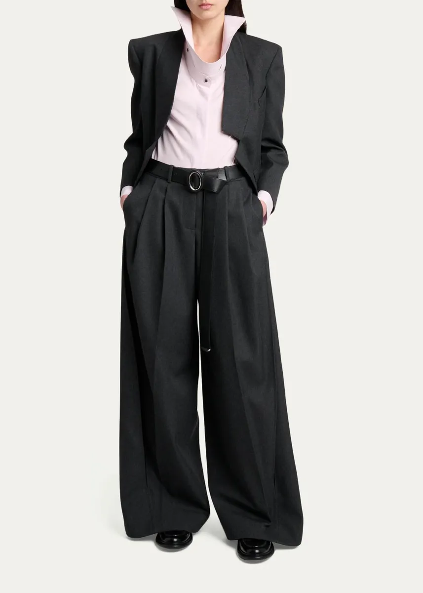 Givenchy Wool Pleated Balloon Pants | Thumbnail 2 Givenchy Wool Pleated Balloon Pants | Thumbnail 2