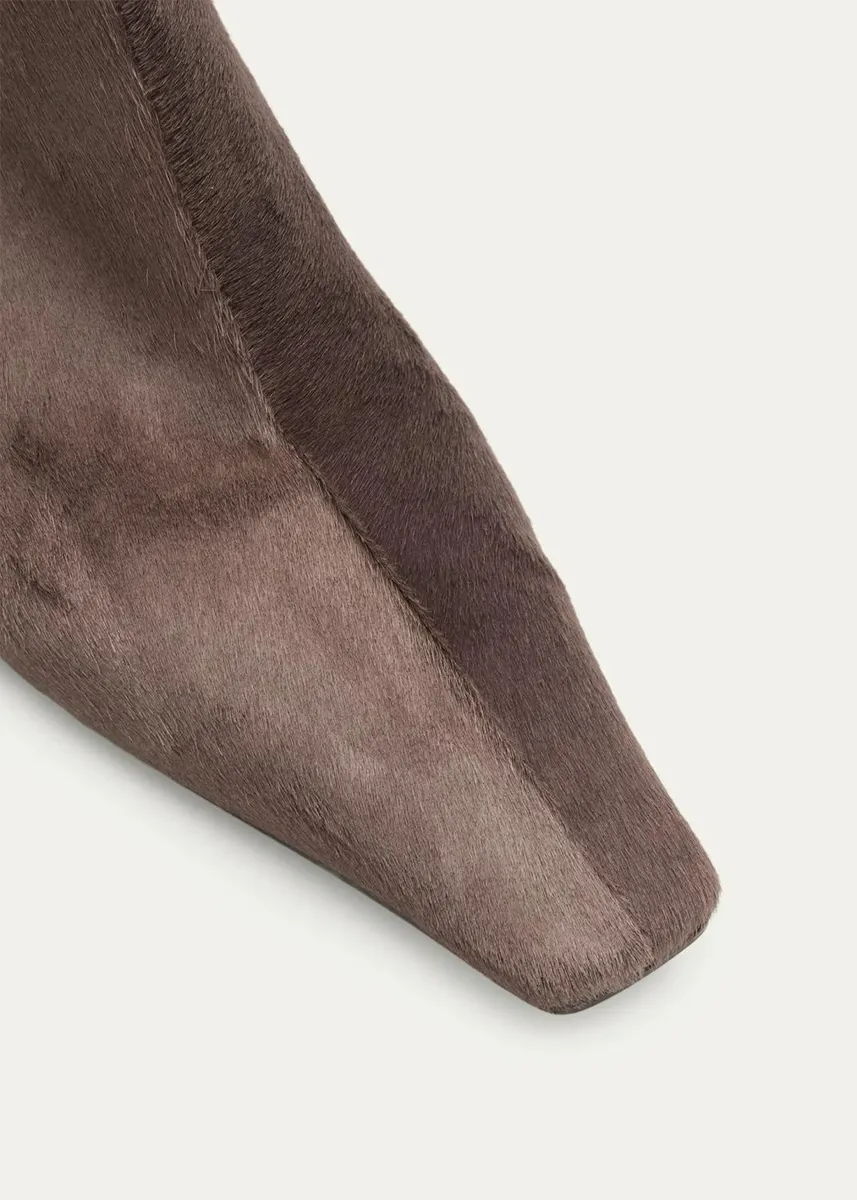 Brunello Cucinelli 50mm Monili-Heel Calf Hair Ankle Boots | Thumbnail 5 Brunello Cucinelli 50mm Monili-Heel Calf Hair Ankle Boots | Thumbnail 5