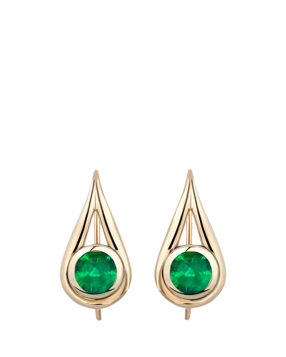 Mason and Books 14K Lasso Drop Earrings with Emeralds | Thumbnail 2 Mason and Books 14K Lasso Drop Earrings with Emeralds | Thumbnail 2