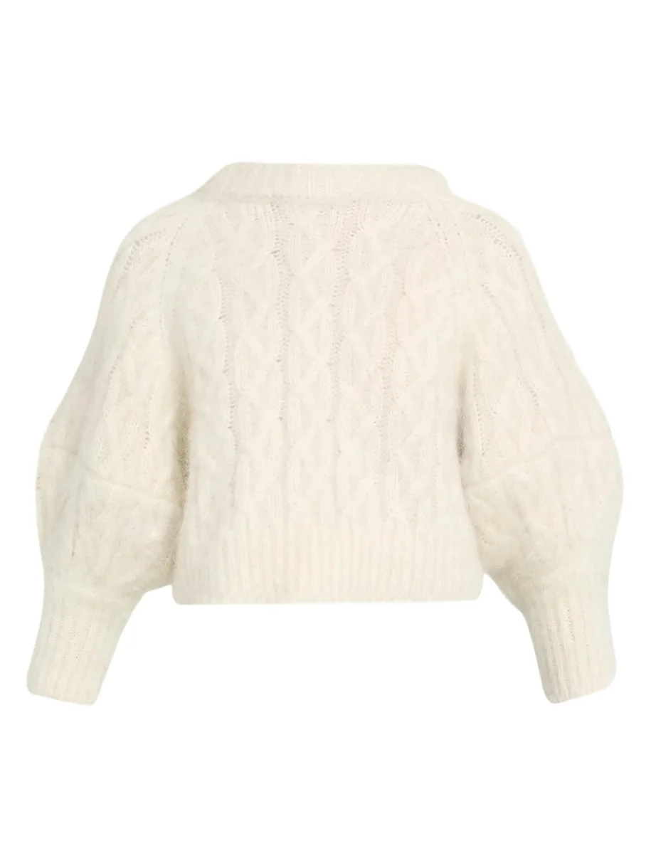Chalmers Cable Knit Puff-Sleeve Sweater