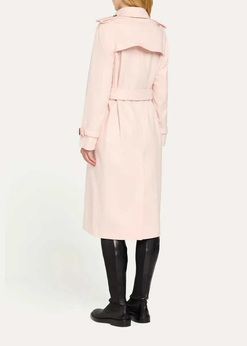 Burberry Kensington Double-Breasted Trench Coat in Brushed Cashmere | Thumbnail 3 Burberry Kensington Double-Breasted Trench Coat in Brushed Cashmere | Thumbnail 3
