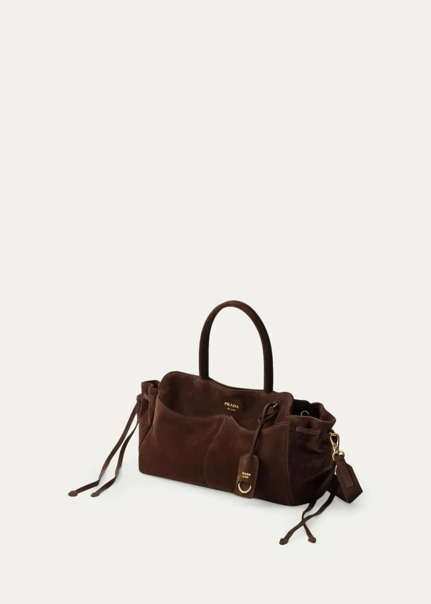Prada Allusion Suede Top-Handle Bag | Thumbnail 2 Prada Allusion Suede Top-Handle Bag | Thumbnail 2