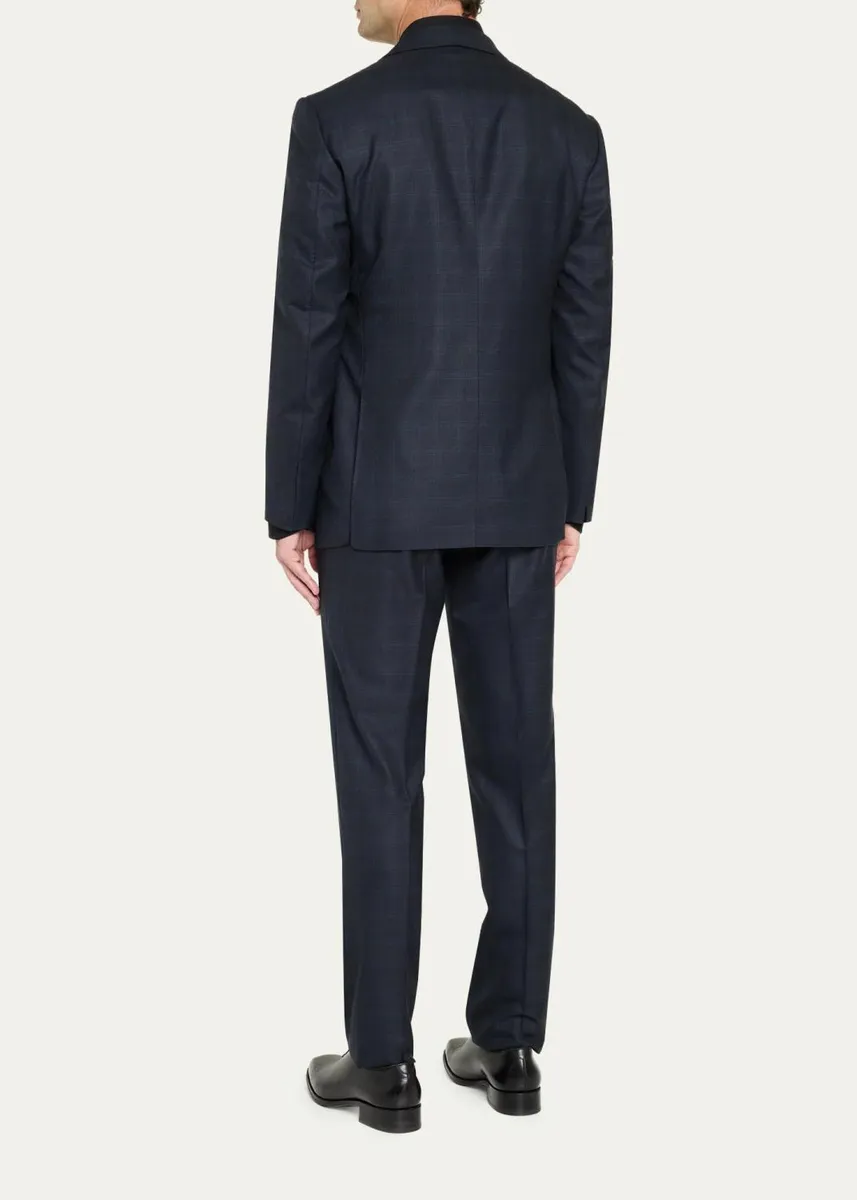 Cesare Attolini Men's Wool Plaid Two-Piece Suit | Thumbnail 3 Cesare Attolini Men's Wool Plaid Two-Piece Suit | Thumbnail 3