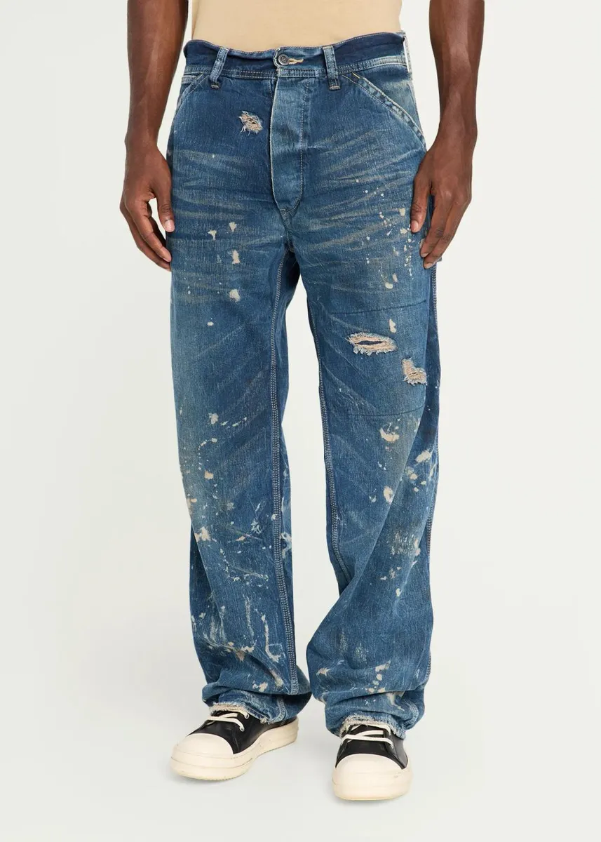 Master Craft Union Men's Distressed Cotton Carpenter Jeans | Thumbnail 4 Master Craft Union Men's Distressed Cotton Carpenter Jeans | Thumbnail 4
