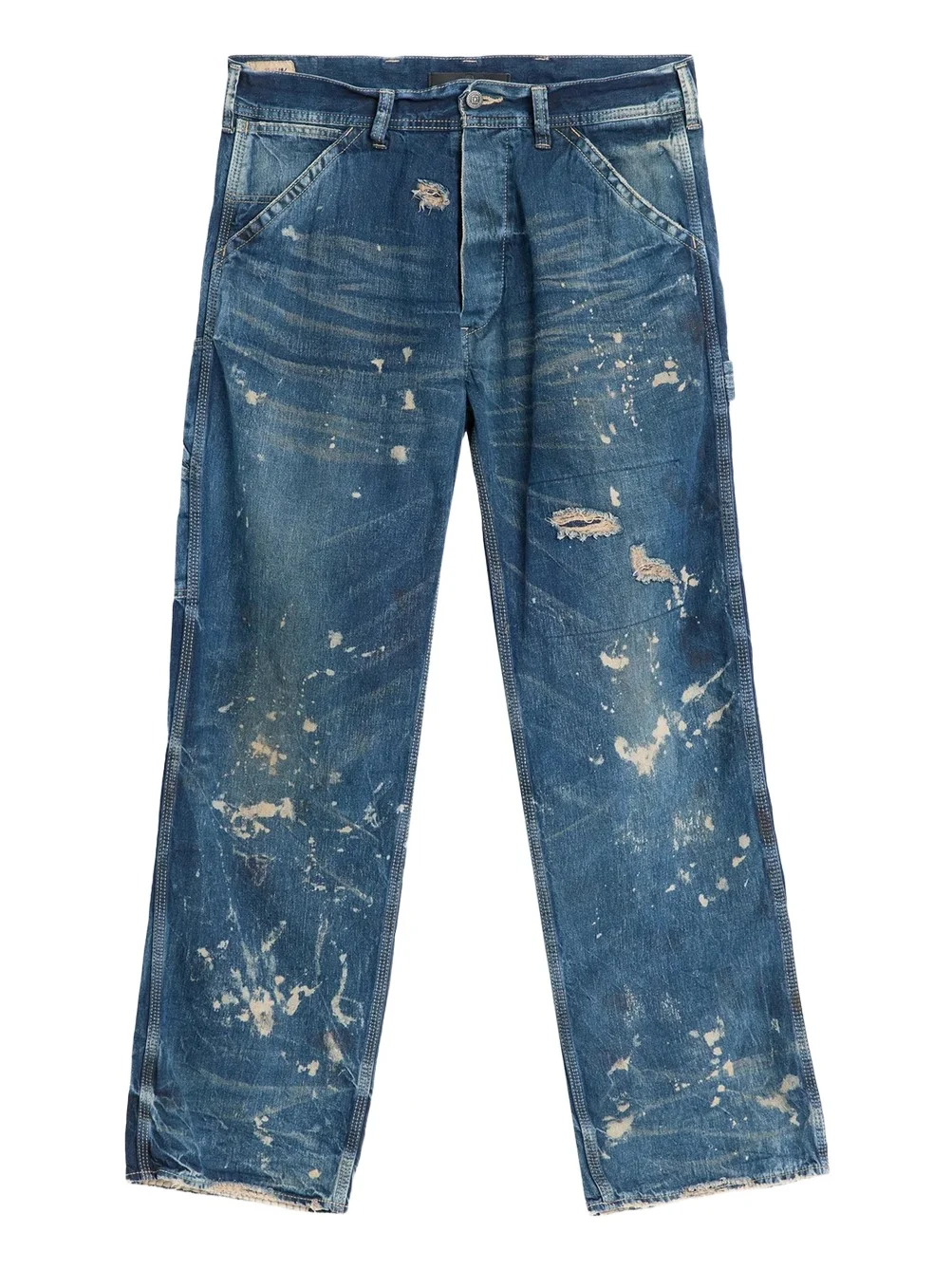 Master Craft Union Men's Distressed Cotton Carpenter Jeans