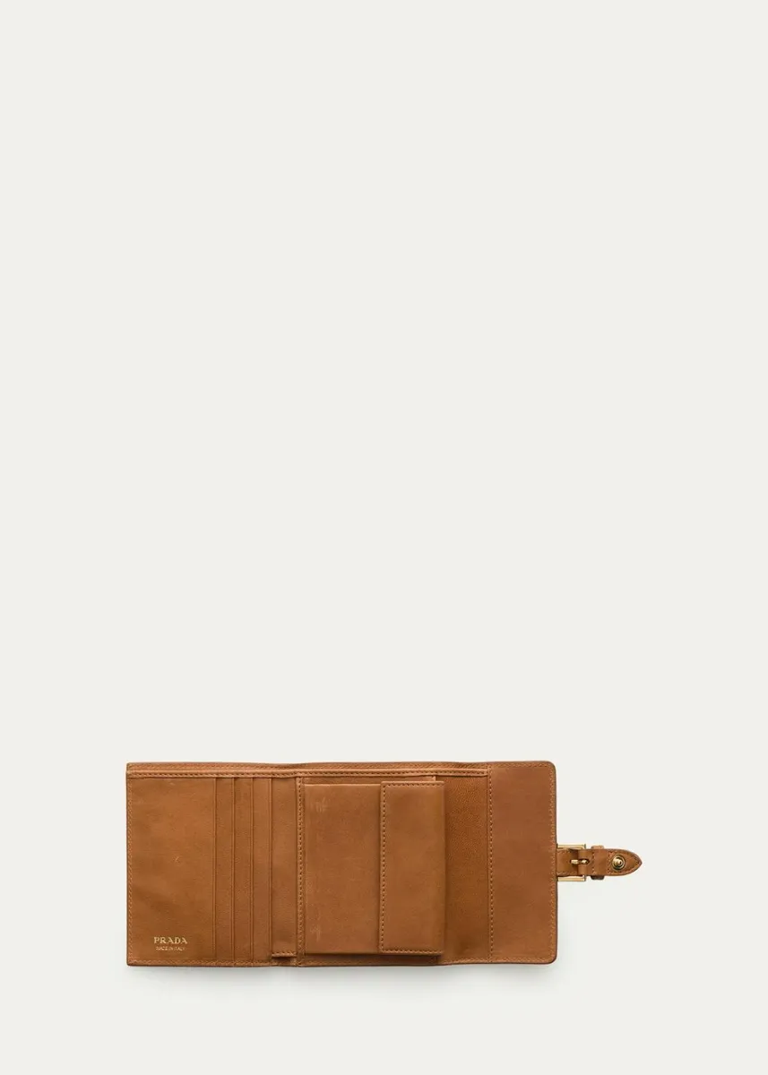 Prada Small Nappa Leather Wallet | Thumbnail 3 Prada Small Nappa Leather Wallet | Thumbnail 3