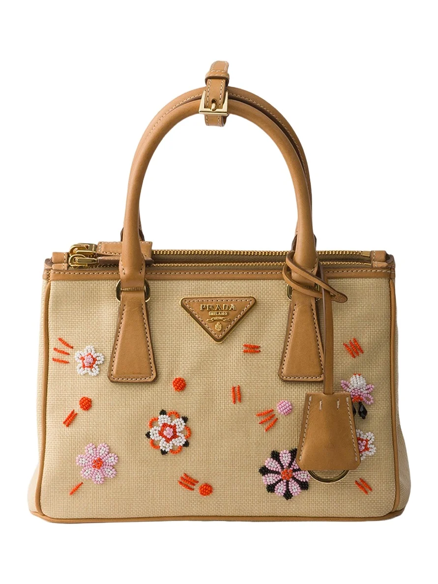 Galleria Floral Embroidered Leather Tote Bag Galleria Floral Embroidered Leather Tote Bag