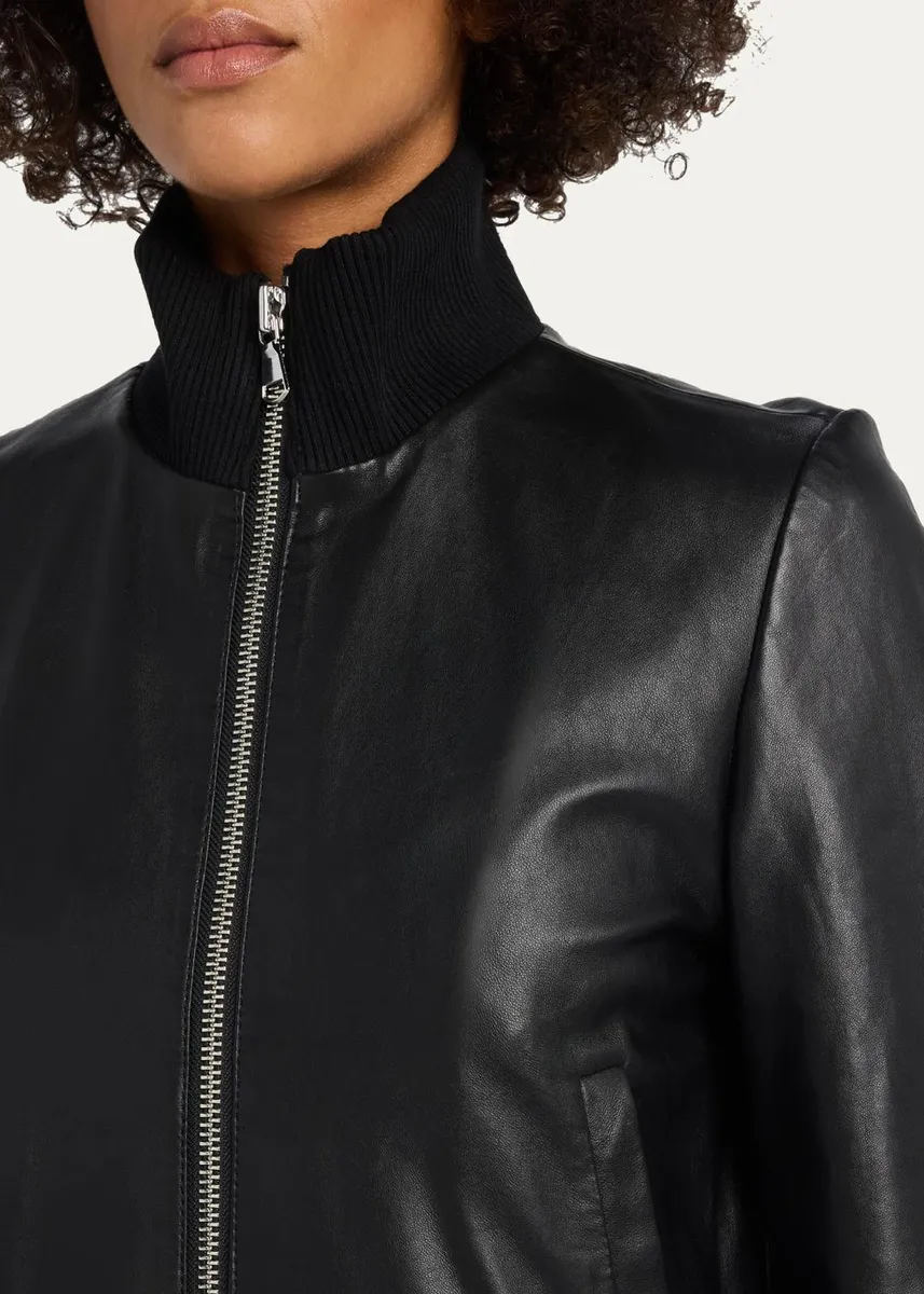 Sprwmn Jil Leather Bomber Jacket | Thumbnail 5 Sprwmn Jil Leather Bomber Jacket | Thumbnail 5