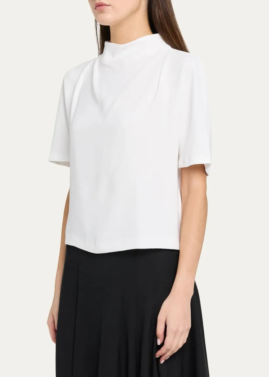 Vince Draped Funnel Neck Top | Thumbnail 4 Vince Draped Funnel Neck Top | Thumbnail 4