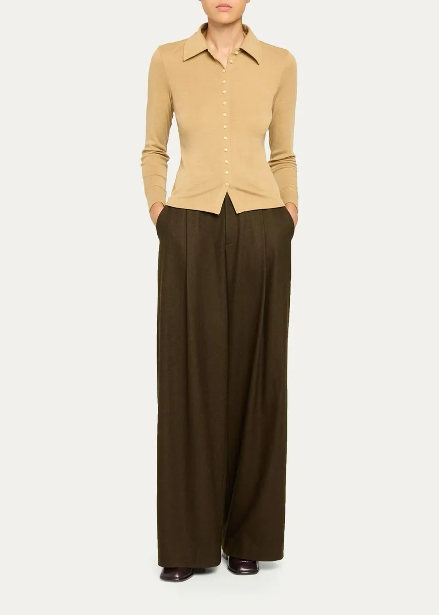 Vince Multi-Button Collared Cardigan Top | Thumbnail 2 Vince Multi-Button Collared Cardigan Top | Thumbnail 2