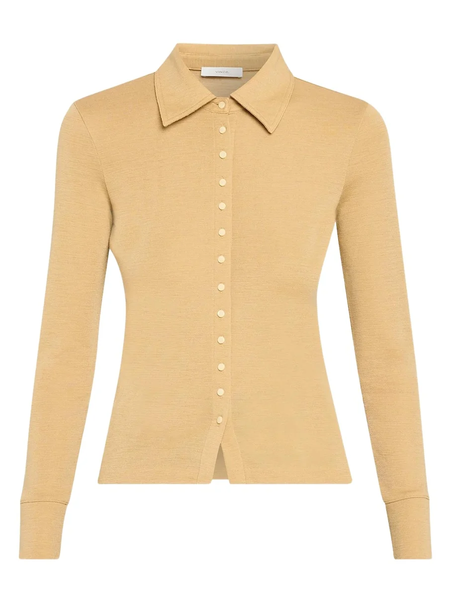 Multi-Button Collared Cardigan Top Multi-Button Collared Cardigan Top