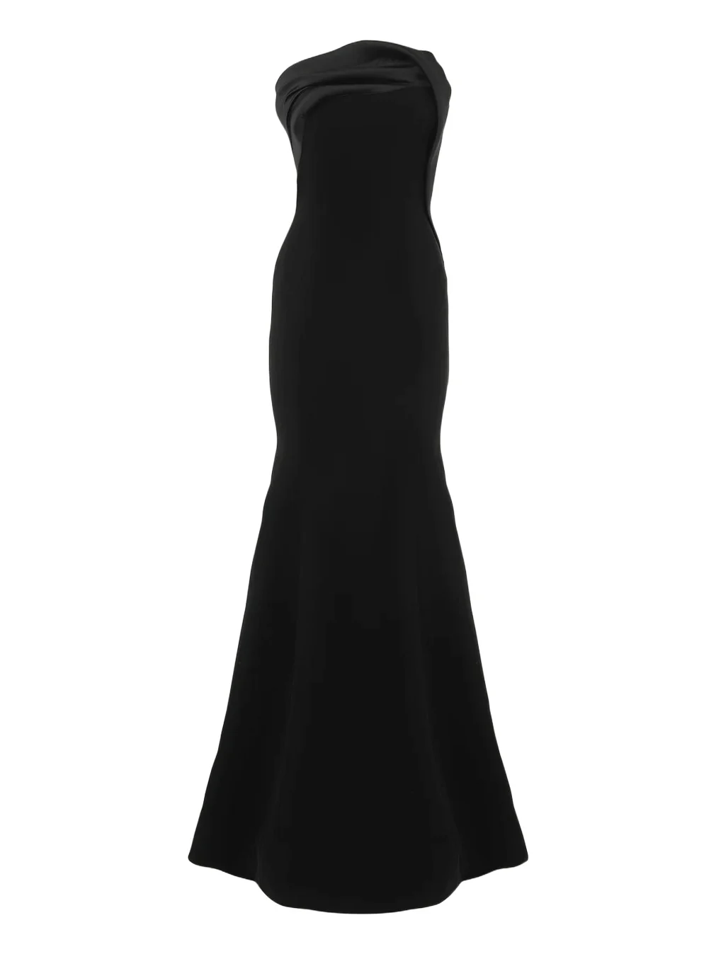 Organza Trim Strapless Trumpet Gown Organza Trim Strapless Trumpet Gown