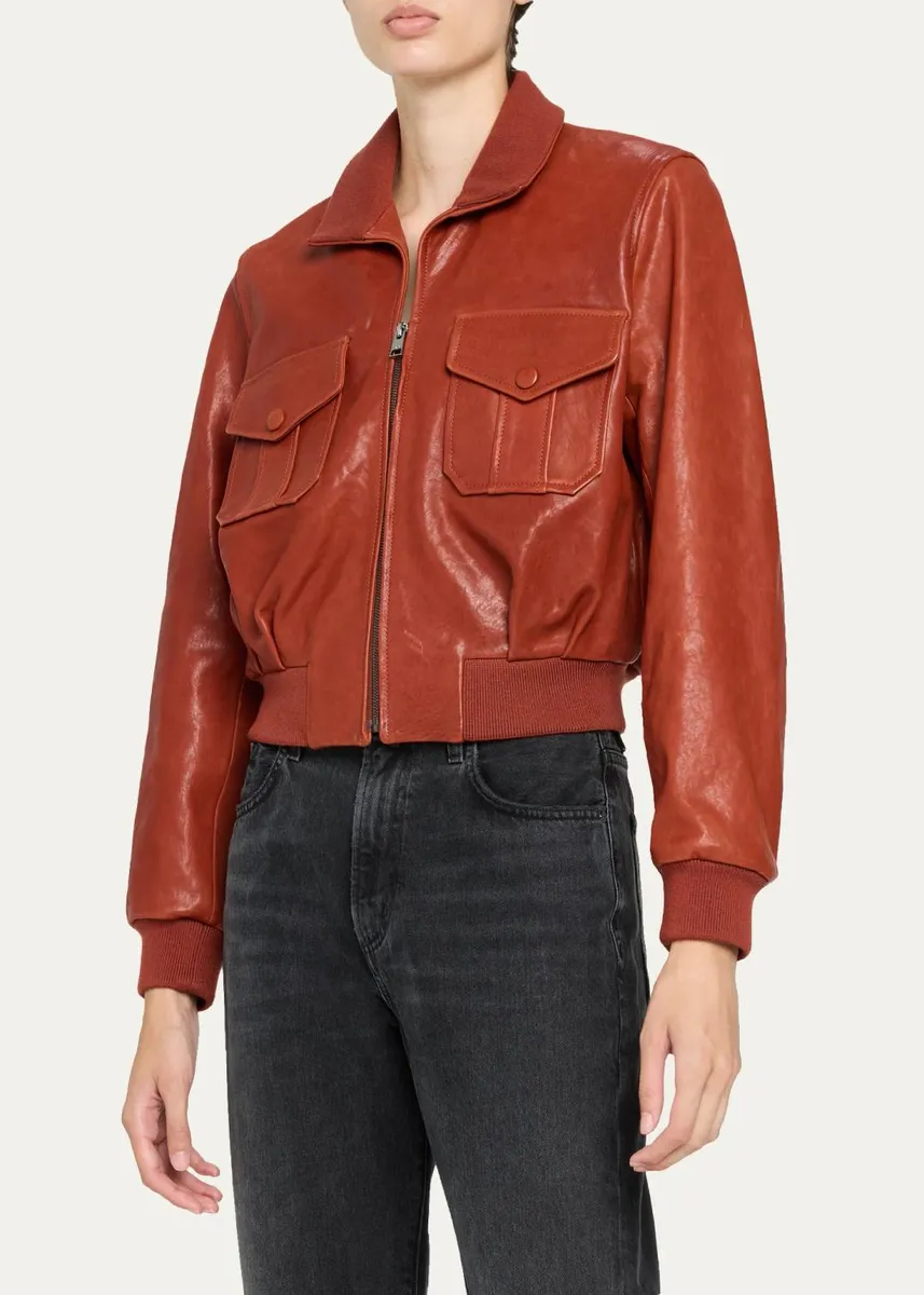 Frame The Ace Leather Jacket | Thumbnail 4 Frame The Ace Leather Jacket | Thumbnail 4