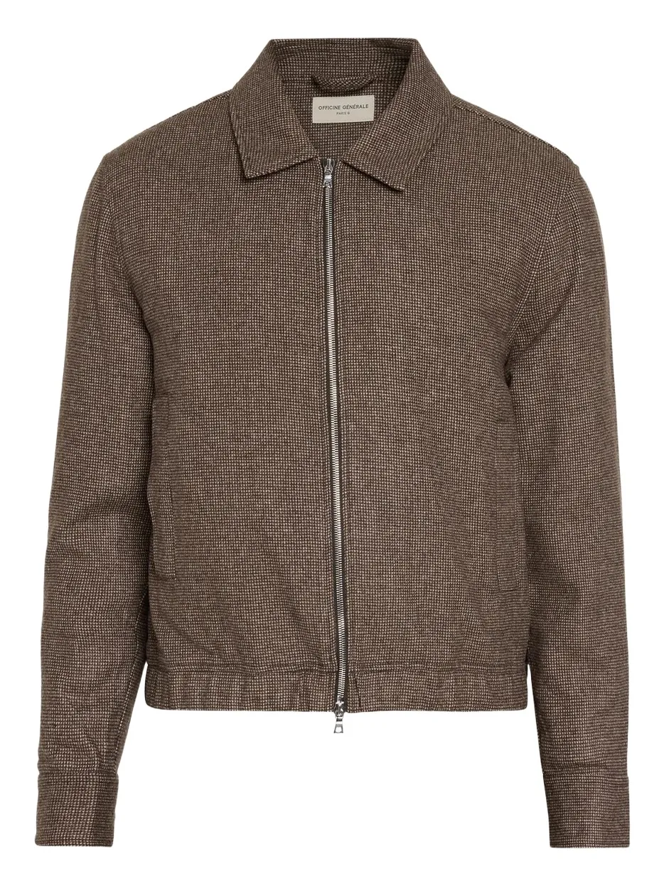 OFFICINE GÉNÉRALE Men's Houndstooth Wool Jacket