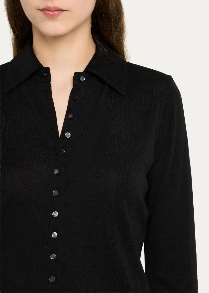 Vince Multi-Button Collared Cardigan Top | Thumbnail 5 Vince Multi-Button Collared Cardigan Top | Thumbnail 5