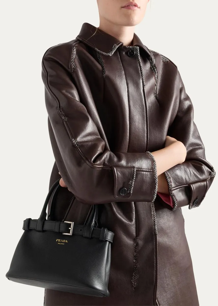 Prada Buckle Small Leather Top-Handle Bag | Thumbnail 2 Prada Buckle Small Leather Top-Handle Bag | Thumbnail 2