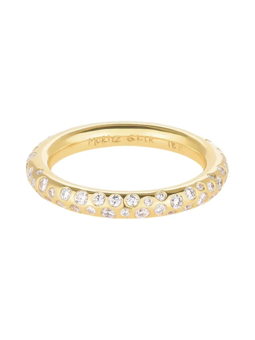 18K Yellow Gold Circo Gala Band with Diamonds